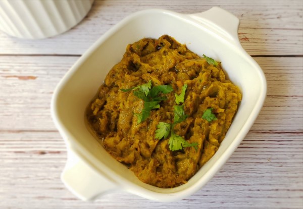 Roasted Eggplant and Tomato Chutney - Healthy Indian