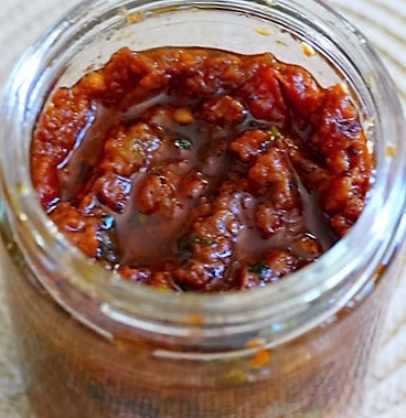 Spicy, Sweet, Tangy, Tomato Chutney - Healthy Indian
