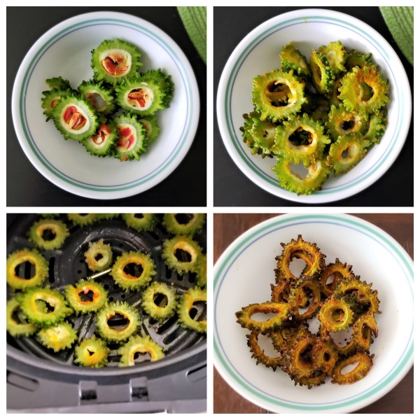 Air Fried Bitter Gourd Rings