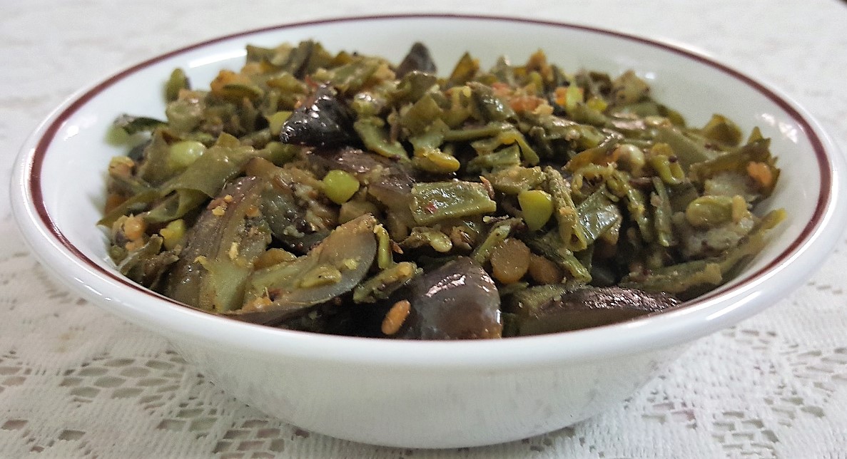 Broad Bean Eggplant Saute