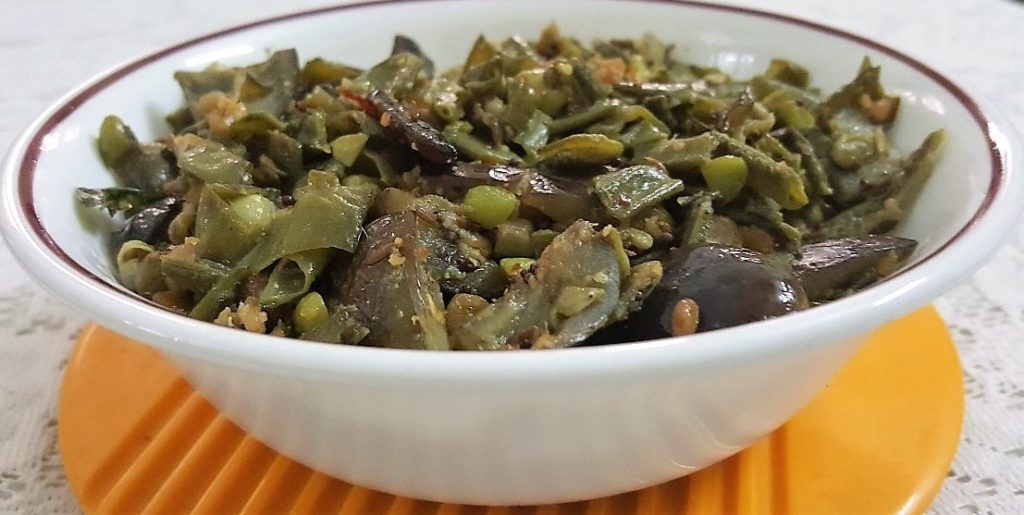 Broad Bean Eggplant Saute