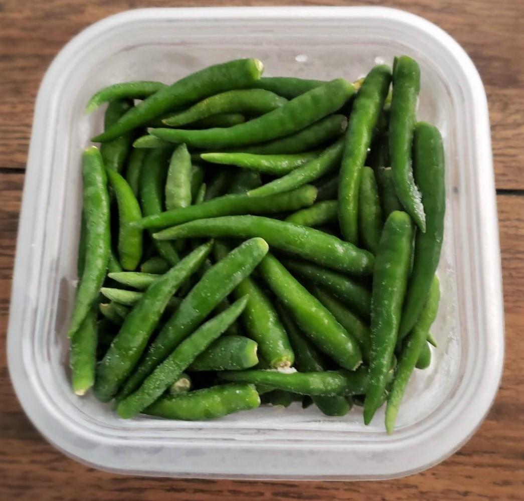Freezing Indian Chili Pepper