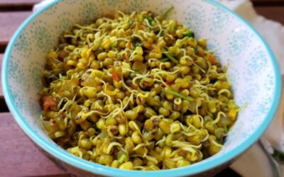 Easy Mung Sprouts Masala