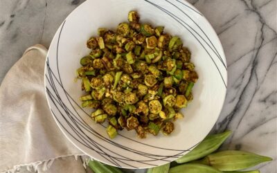 Crispy Air-Fried Masala Okra