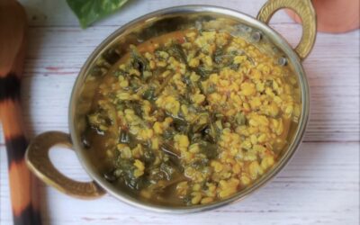 Healthy Mung-Radish Greens Dal
