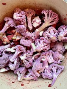 Purple Cauliflower and Sweet Potato Soup