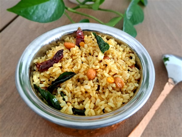 Pulihora | Puliogare with Brown Rice