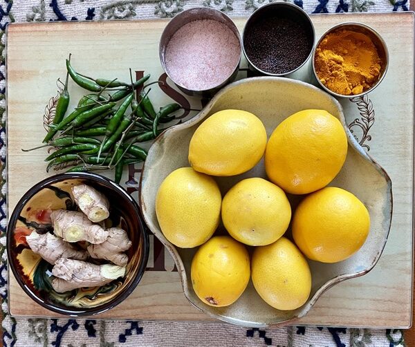 Meyer Lemon-Ginger Pickle Ingredients